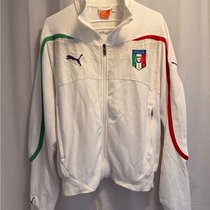 Puma Italia White Jacket with Red and Green Accents
